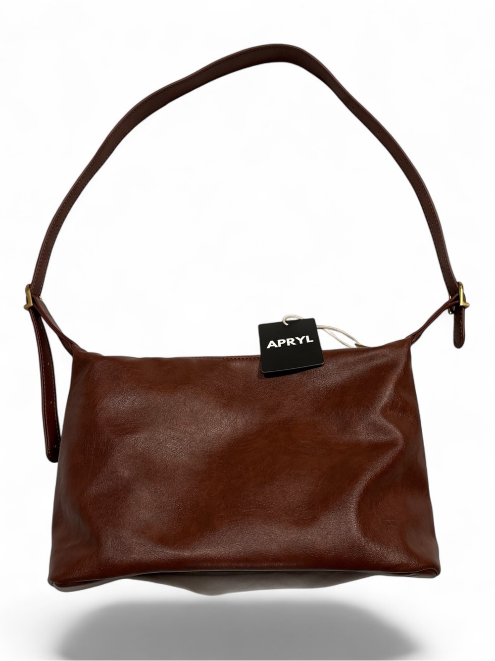 Apryl Faux Leather Shoulder/Crossbody Bag in Rich Cognac Brown. NWT